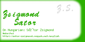 zsigmond sator business card